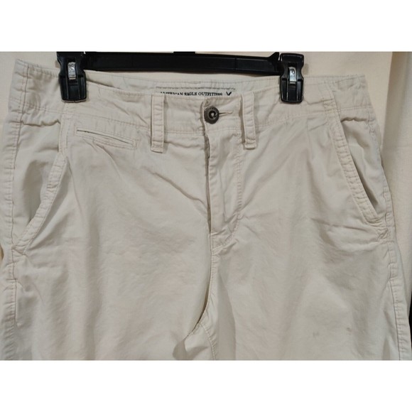 Men's American Eagle "Prep Length" Khaki Chino Shorts W33 X L9,  9" Inseam. - Picture 3 of 12
